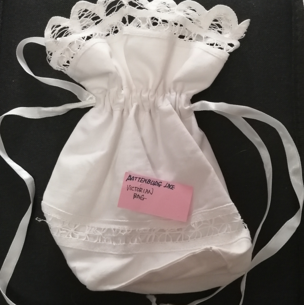 Battenburg Vintage Lace Victorian Bag